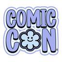 Comic Con Blue Flower Sticker