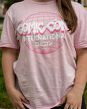 Comic Con Pink Globe Tee